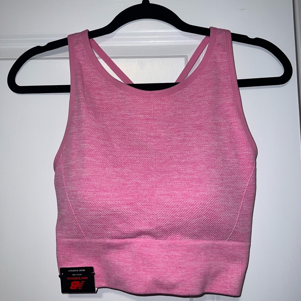 new balance cropped workout top